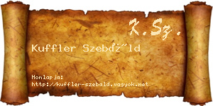 Kuffler Szebáld névjegykártya